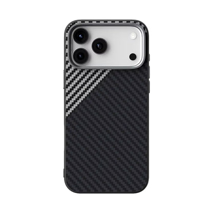 Ultra-Thin Carbon Fiber MagSafe Case – Alloy Lens Protection for iPhone 17 Pro / Pro Max
