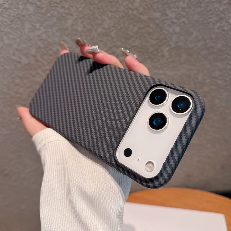 Carbon Fiber Textured Case for iPhone 17 Pro & Pro Max